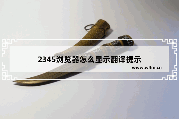 2345浏览器怎么显示翻译提示