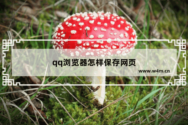 qq浏览器怎样保存网页