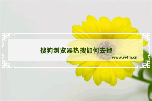 搜狗浏览器热搜如何去掉