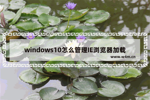 windows10怎么管理IE浏览器加载项