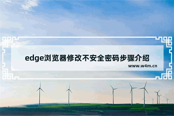 edge浏览器修改不安全密码步骤介绍