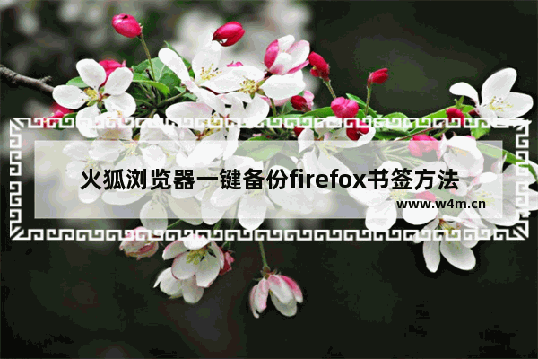 火狐浏览器一键备份firefox书签方法分享