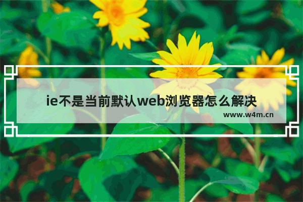 ie不是当前默认web浏览器怎么解决