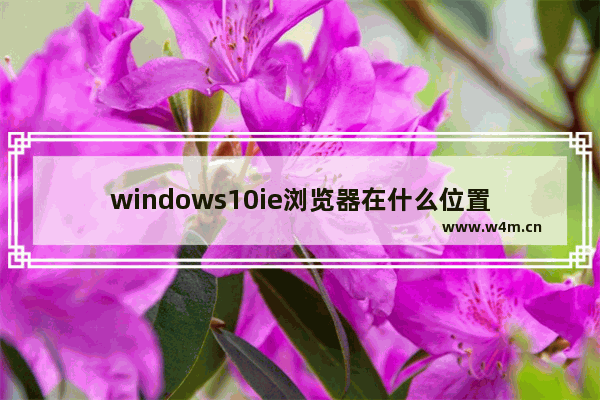 windows10ie浏览器在什么位置