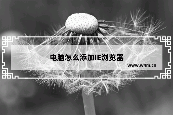 电脑怎么添加IE浏览器