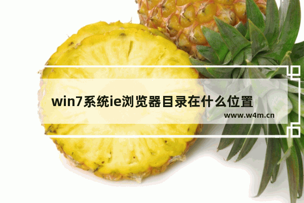 win7系统ie浏览器目录在什么位置