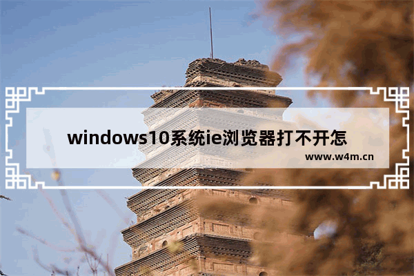 windows10系统ie浏览器打不开怎么解决