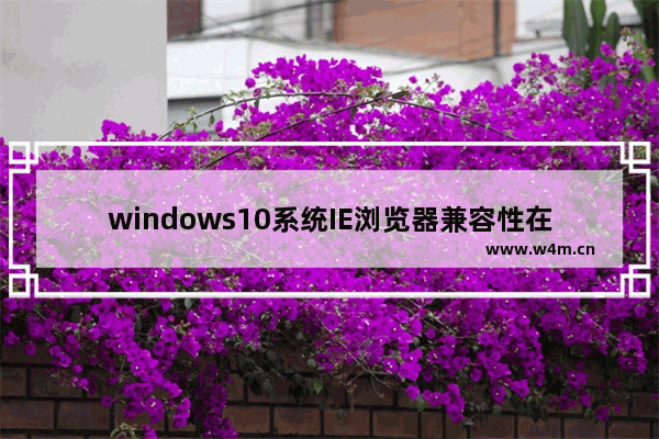 windows10系统IE浏览器兼容性在什么位置设置