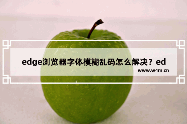 edge浏览器字体模糊乱码怎么解决？edge浏览器字体设置方法介绍