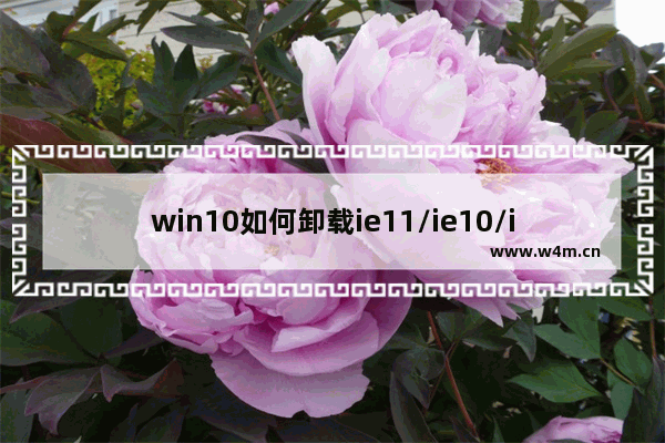 win10如何卸载ie11/ie10/ie9浏览器？卸载ie11/ie10/ie9浏览器的方法分享