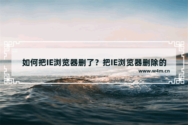 如何把IE浏览器删了？把IE浏览器删除的方法一览