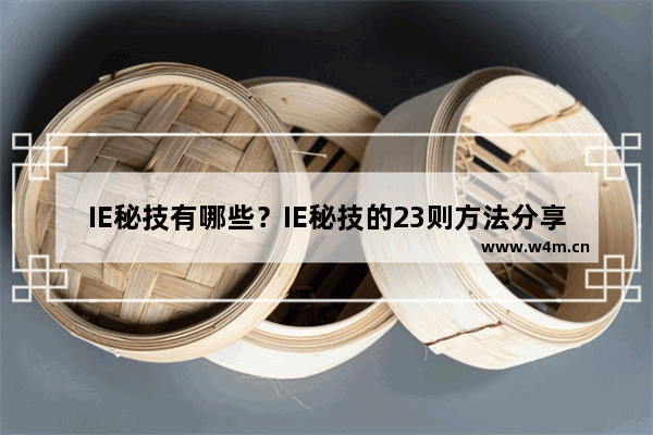 IE秘技有哪些？IE秘技的23则方法分享