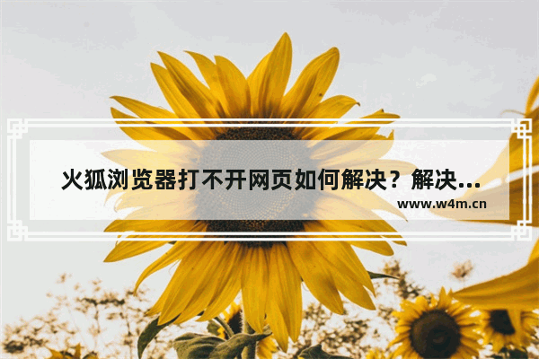 火狐浏览器打不开网页如何解决？解决火狐浏览器打不开网页的步骤分享