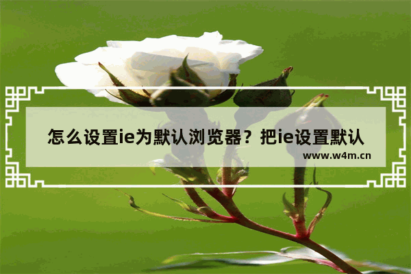 怎么设置ie为默认浏览器？把ie设置默认浏览器的方法分享