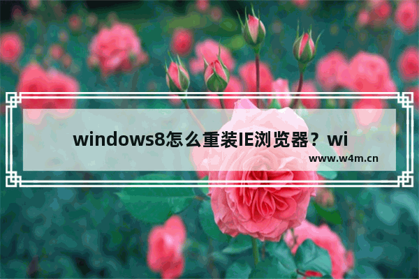 windows8怎么重装IE浏览器？windows8重装IE浏览器的方法介绍