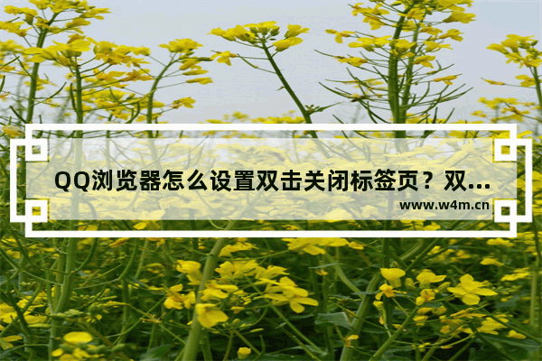 QQ浏览器怎么设置双击关闭标签页？双击关闭标签页设置步骤详解