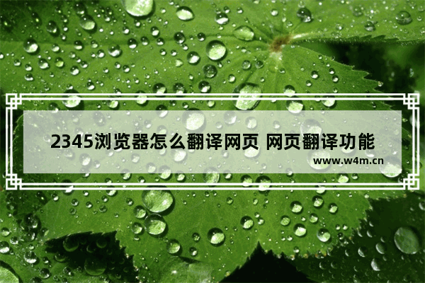 2345浏览器怎么翻译网页 网页翻译功能用法分享