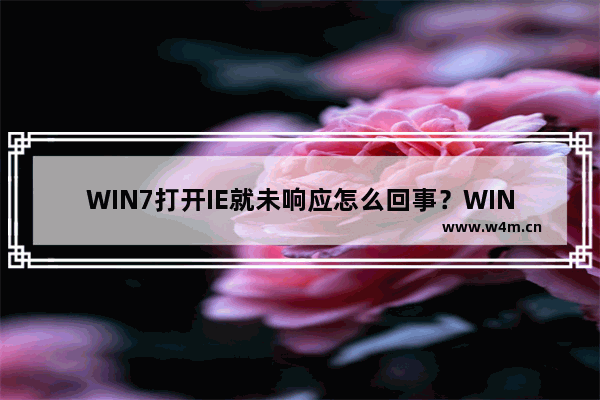 WIN7打开IE就未响应怎么回事？WIN7打开IE就未响应解决方法说明