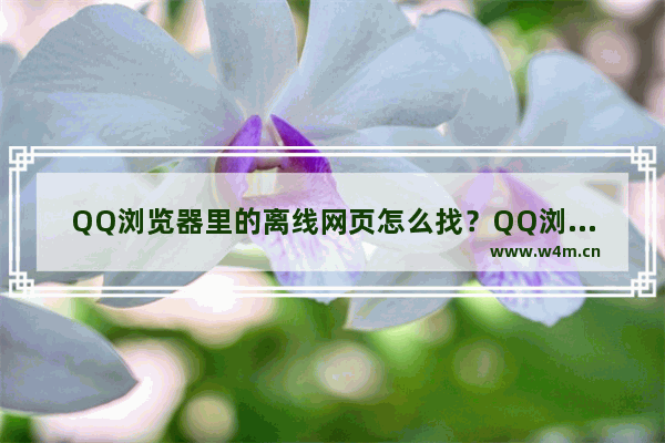 QQ浏览器里的离线网页怎么找？QQ浏览器里离线网页查找方法一览