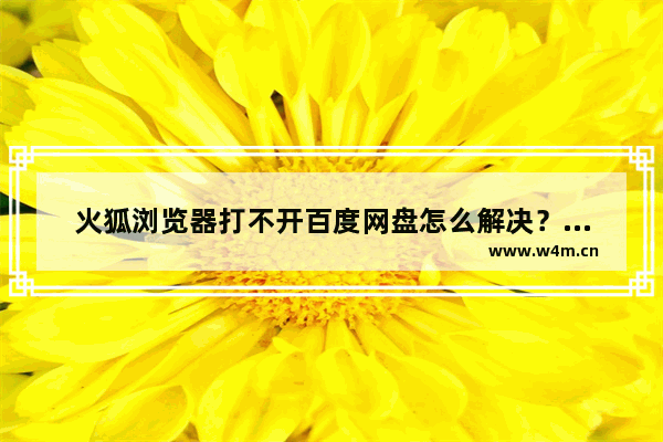 火狐浏览器打不开百度网盘怎么解决？解决百度网盘打不开的步骤分享