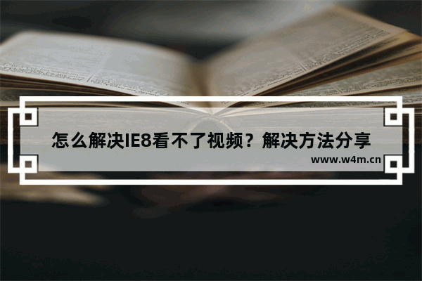 怎么解决IE8看不了视频？解决方法分享