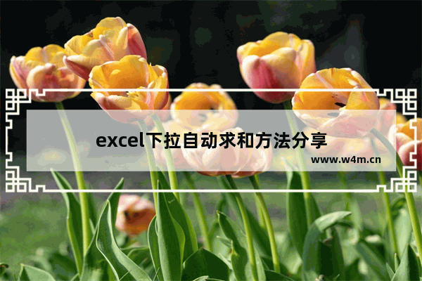 excel下拉自动求和方法分享