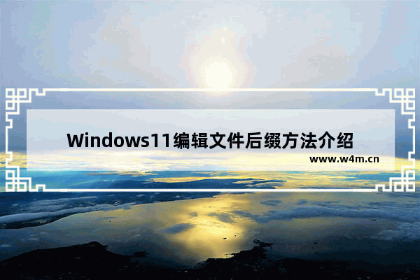 Windows11编辑文件后缀方法介绍