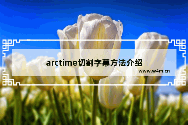 arctime切割字幕方法介绍