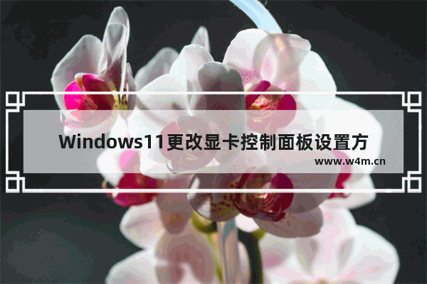 Windows11更改显卡控制面板设置方法介绍