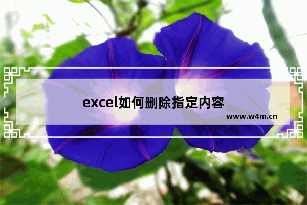 excel如何删除指定内容