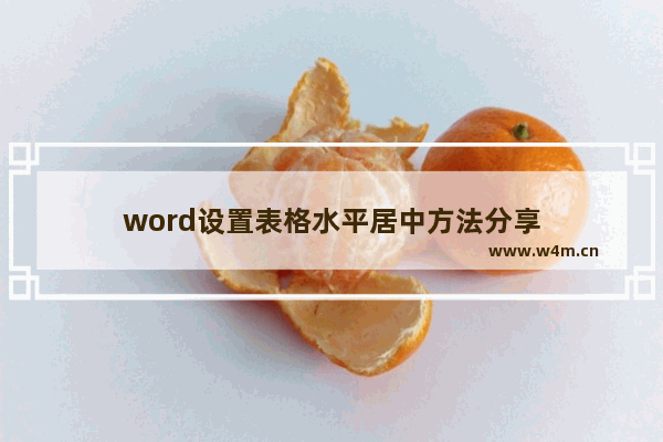 word设置表格水平居中方法分享