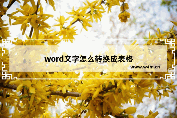 word文字怎么转换成表格