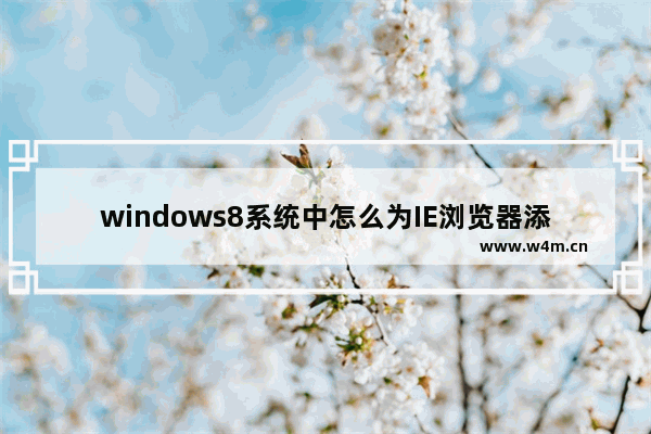 windows8系统中怎么为IE浏览器添加Flash插件？添加Flash的方法分享