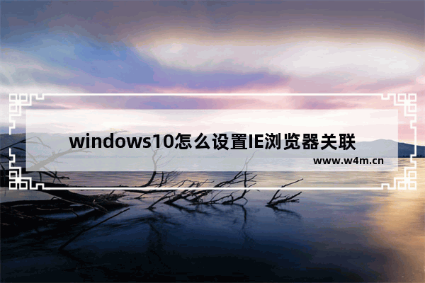 windows10怎么设置IE浏览器关联的文件类型？设置方法介绍