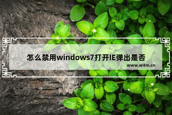 怎么禁用windows7打开IE弹出是否将浏览器设置为默认的提示框？解决方法介绍