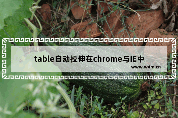 table自动拉伸在chrome与IE中的兼容性问题怎么解决 解决方法说明