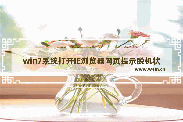 win7系统打开IE浏览器网页提示脱机状态下网页不可用怎么解决？解决方法介绍