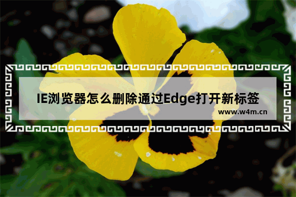 IE浏览器怎么删除通过Edge打开新标签页的按钮?