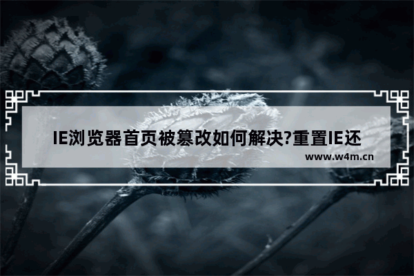 IE浏览器首页被篡改如何解决?重置IE还原到最初的安装状态介绍