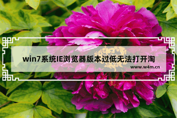 win7系统IE浏览器版本过低无法打开淘宝网页怎么解决？解决方法分享