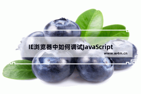 IE浏览器中如何调试JavaScript程序?调试JavaScript程序方法介绍