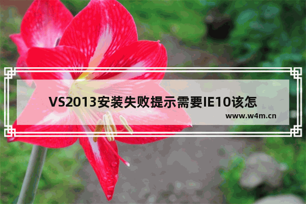 VS2013安装失败提示需要IE10该怎么办?解决的方法介绍