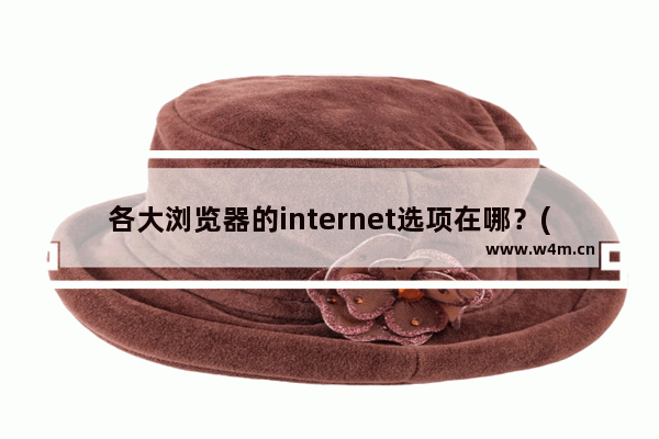 各大浏览器的internet选项在哪？(IE、chrome浏览器等)