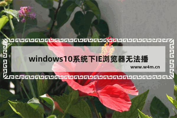 windows10系统下IE浏览器无法播放Falsh的故障原因是什么？解决方法分享