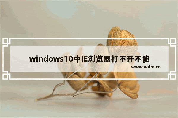 windows10中IE浏览器打不开不能使用的三种解决办法介绍