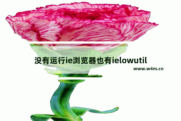 没有运行ie浏览器也有ielowutil.exe进程问题的解决方法介绍