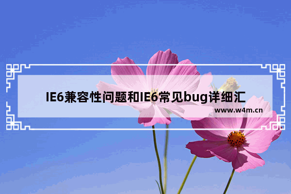 IE6兼容性问题和IE6常见bug详细汇总介绍