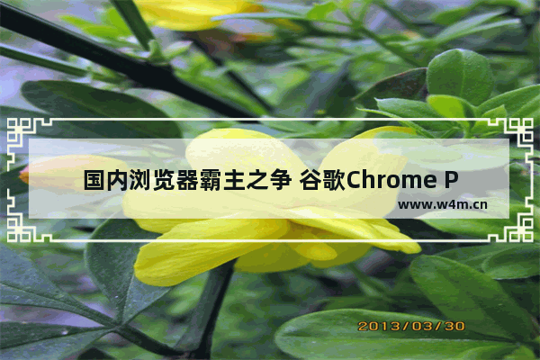 国内浏览器霸主之争 谷歌Chrome PK IE