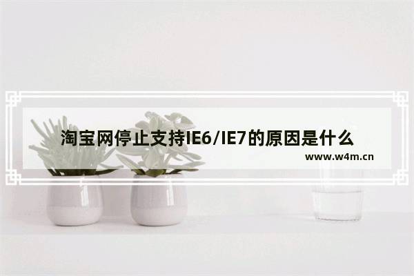 淘宝网停止支持IE6/IE7的原因是什么？ 淘宝网停止支持IE6/IE7有解决办法吗？