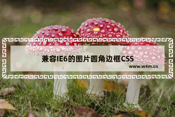 兼容IE6的图片圆角边框CSS